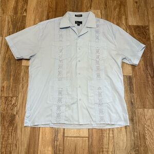 Omega Fashion Mens Short Sleeve Button Down Cuban Guayabera Shirts